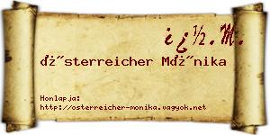 Österreicher Mónika névjegykártya