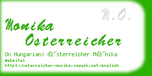 monika osterreicher business card